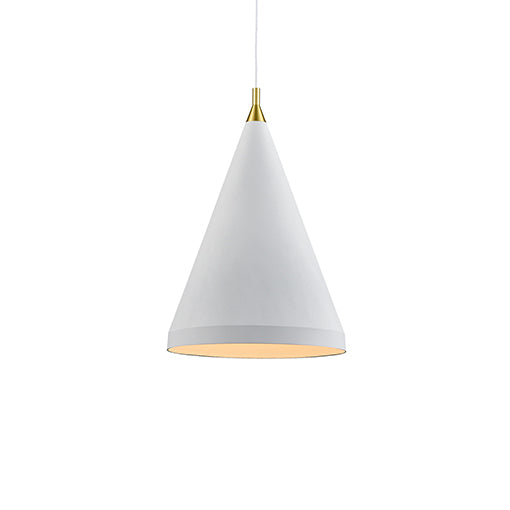 Kuzco Lighting Dorothy 492722-WH/GD One Light Pendant, White / Gold Finish - LightingWellCo