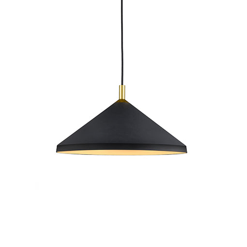 Kuzco Lighting Dorothy 493118-BK/GD One Light Pendant, Black / Gold Finish - LightingWellCo