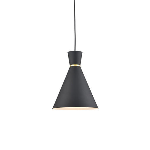 Kuzco Lighting Vanderbilt 493210-BK/GD One Light Pendant, Black / Gold Finish - LightingWellCo