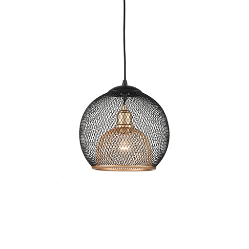 Kuzco Lighting Gibraltar 494412-BK/GD One Light Pendant, Black / Gold Finish - LightingWellCo