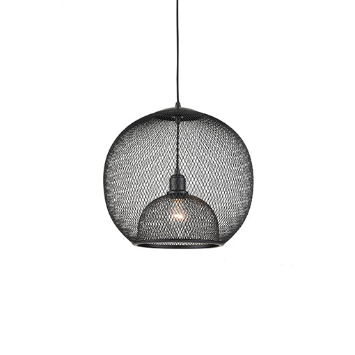 Kuzco Lighting Gibraltar 494418-BK One Light Pendant, Black Finish - LightingWellCo