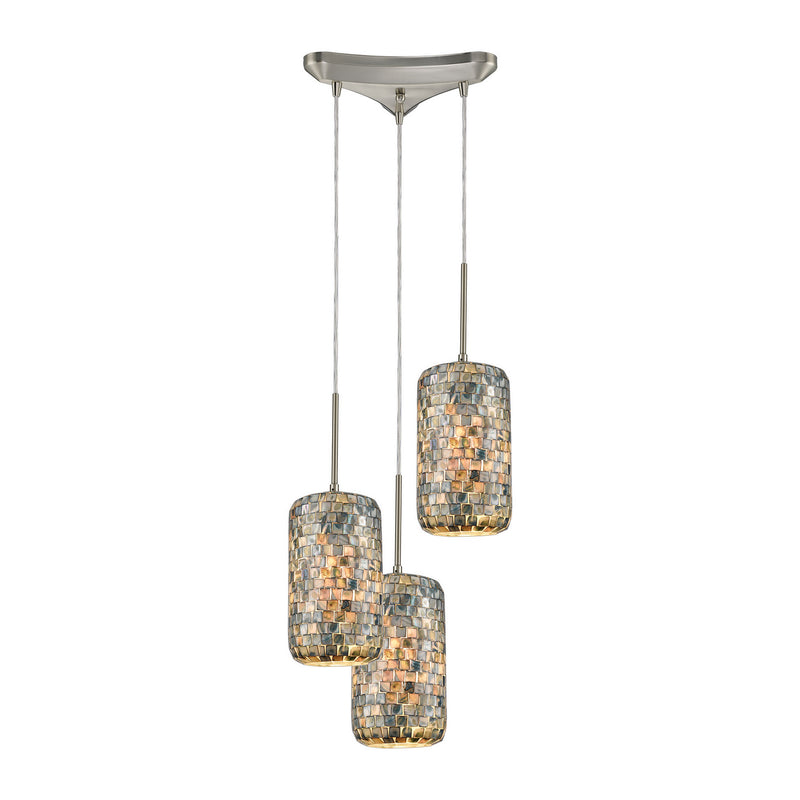 ELK Home 10552/3 Three Light Pendant, Satin Nickel Finish - At LightingWellCo