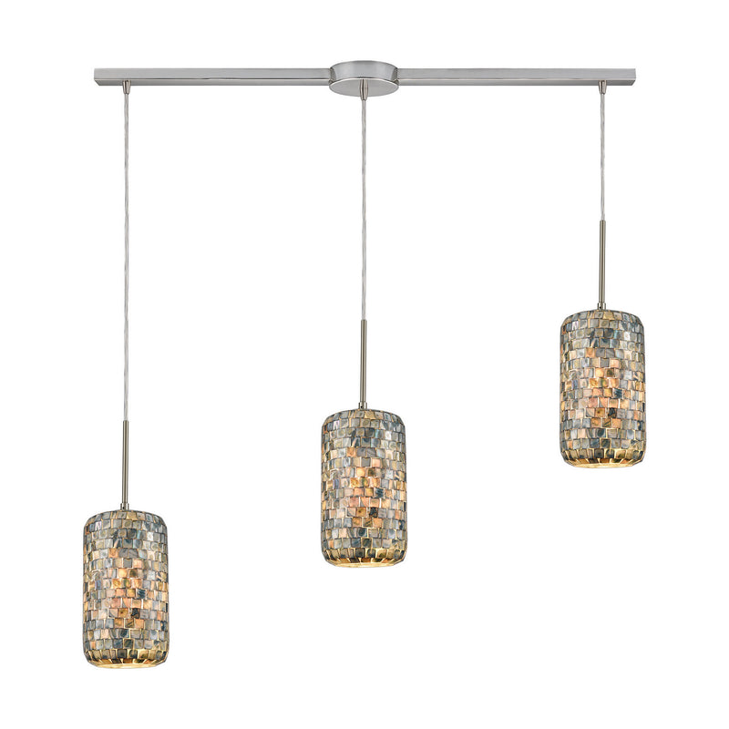 ELK Home 10552/3L Three Light Pendant, Satin Nickel Finish - At LightingWellCo