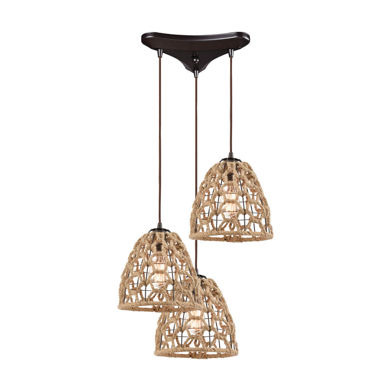 ELK Home 10709/3 Three Light Pendant, Oil Rubbed Bronze Finish - At LightingWellCo