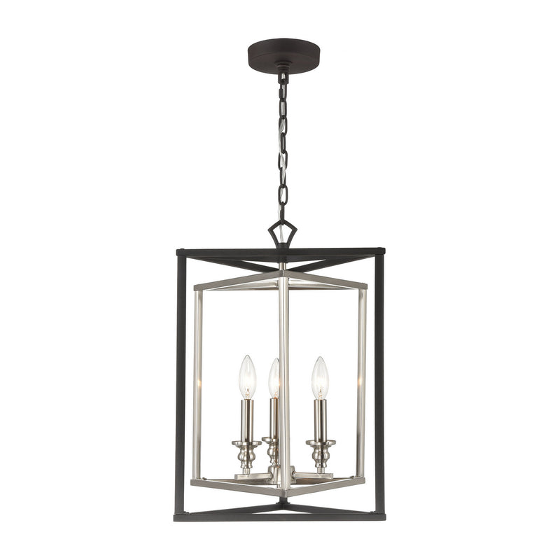 ELK Home 12235/3 Three Light Pendant, Charcoal, Satin Nickel Finish - At LightingWellCo