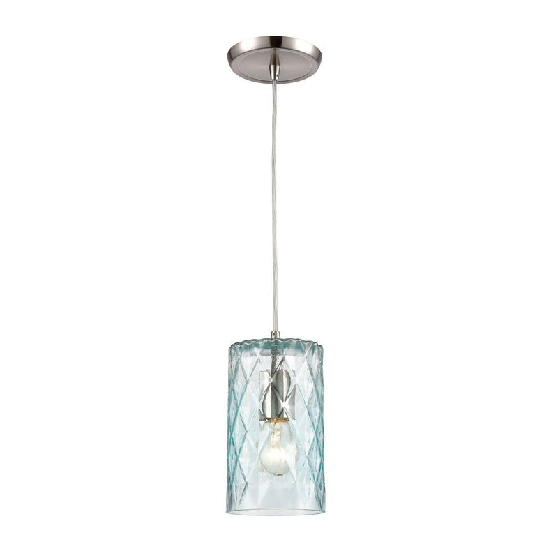 ELK Home 21194/1 One Light Mini Pendant, Satin Nickel Finish-LightingWellCo