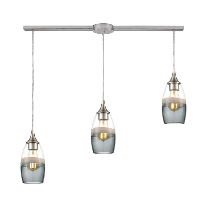 ELK Home 25098/3L Three Light Pendant, Satin Nickel Finish - At LightingWellCo