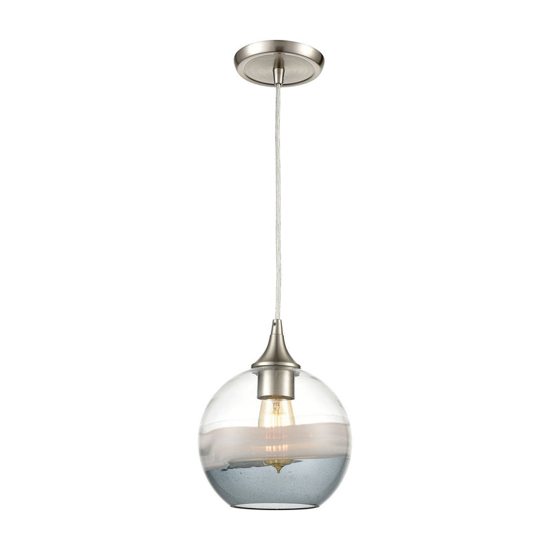 ELK Home 25099/1 One Light Mini Pendant, Satin Nickel Finish - At LightingWellCo