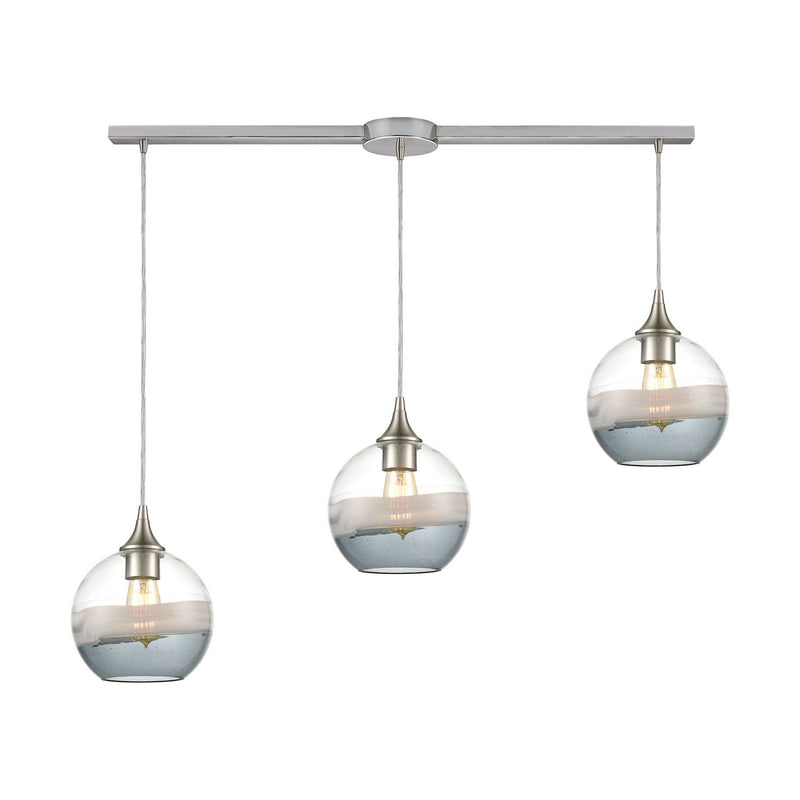 ELK Home 25099/3L Three Light Pendant, Satin Nickel Finish - At LightingWellCo