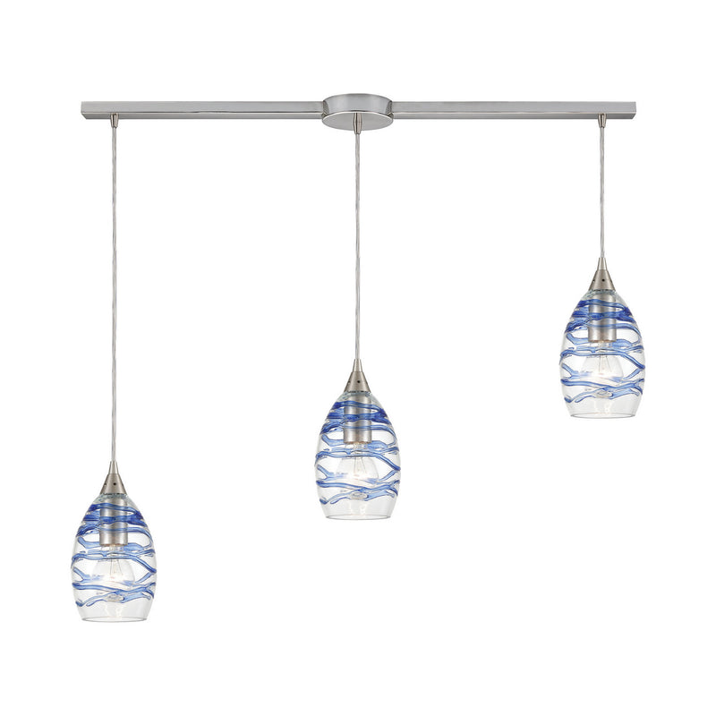 ELK Home 31742/3L Three Light Pendant, Satin Nickel Finish - At LightingWellCo