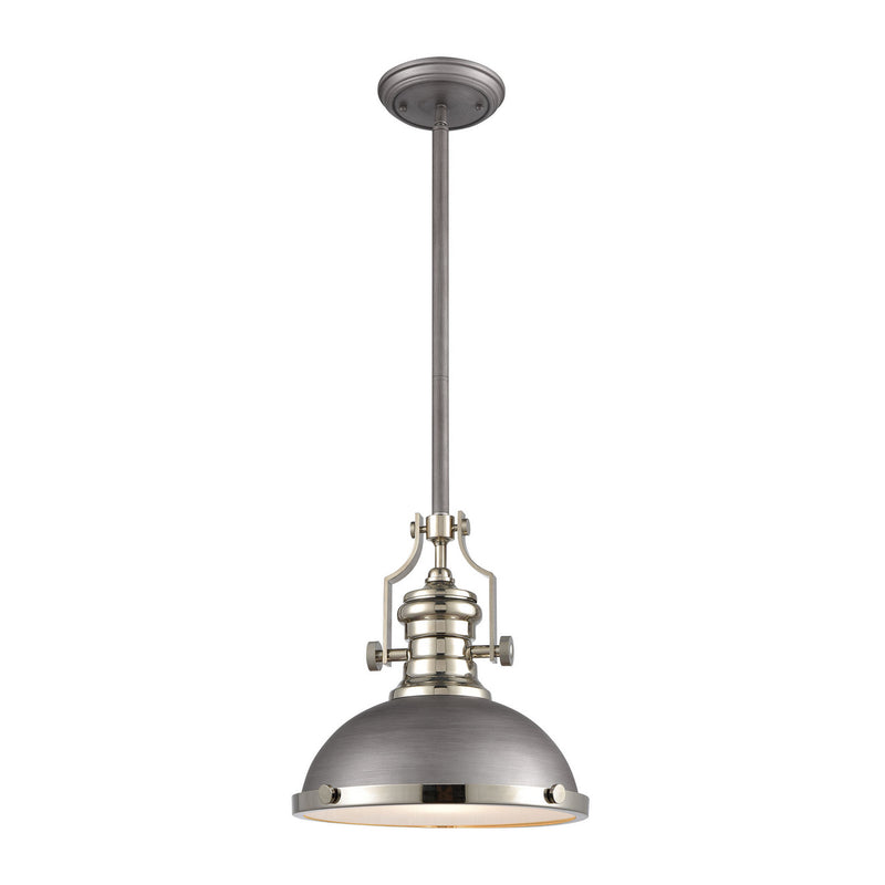 ELK Home 67235-1 One Light Pendant, Weathered Zinc Finish-LightingWellCo