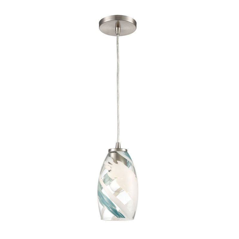 ELK Home 85211/1 One Light Mini Pendant, Satin Nickel Finish - At LightingWellCo