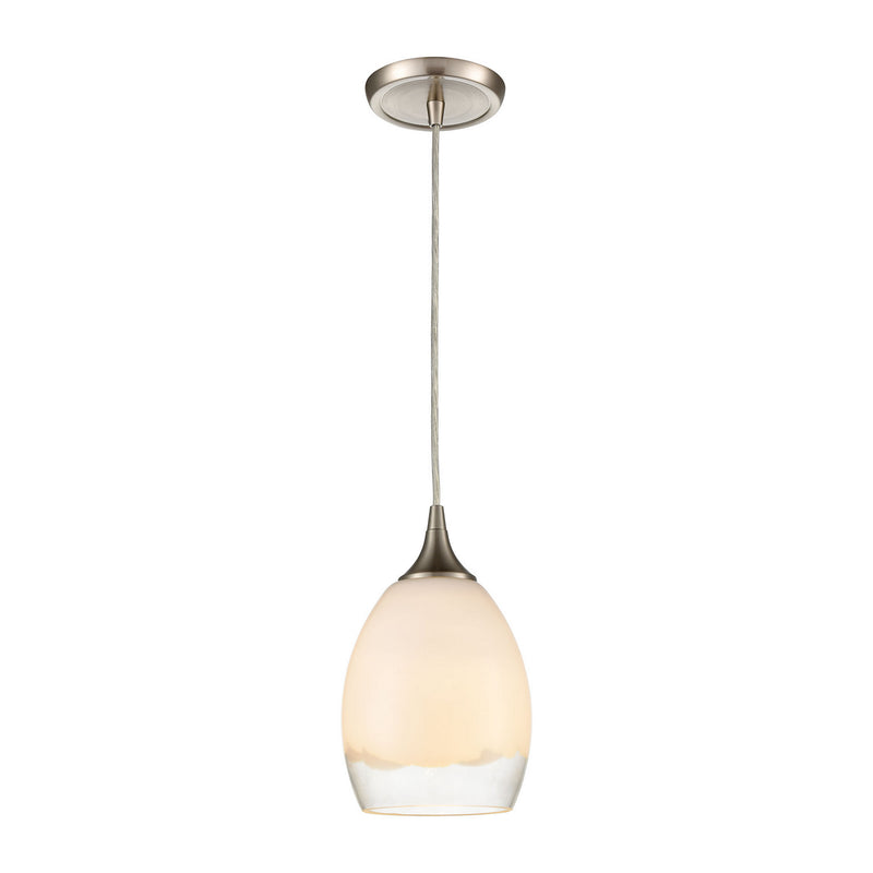 ELK Home 85214/1 One Light Mini Pendant, Satin Nickel Finish - At LightingWellCo