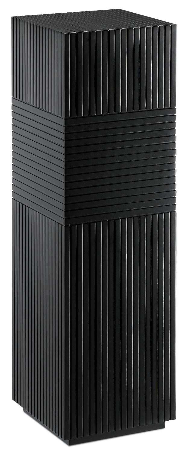 Currey and Company 1000-0051 Pedestal, Black Finish - LightingWellCo