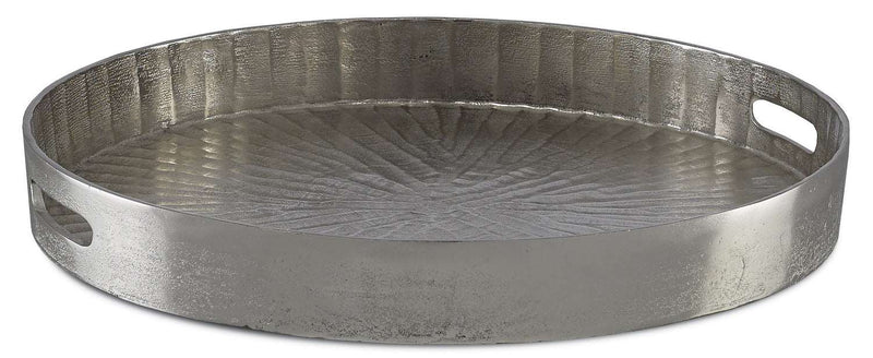 Currey and Company 1200-0029 Tray, Silver Finish - LightingWellCo