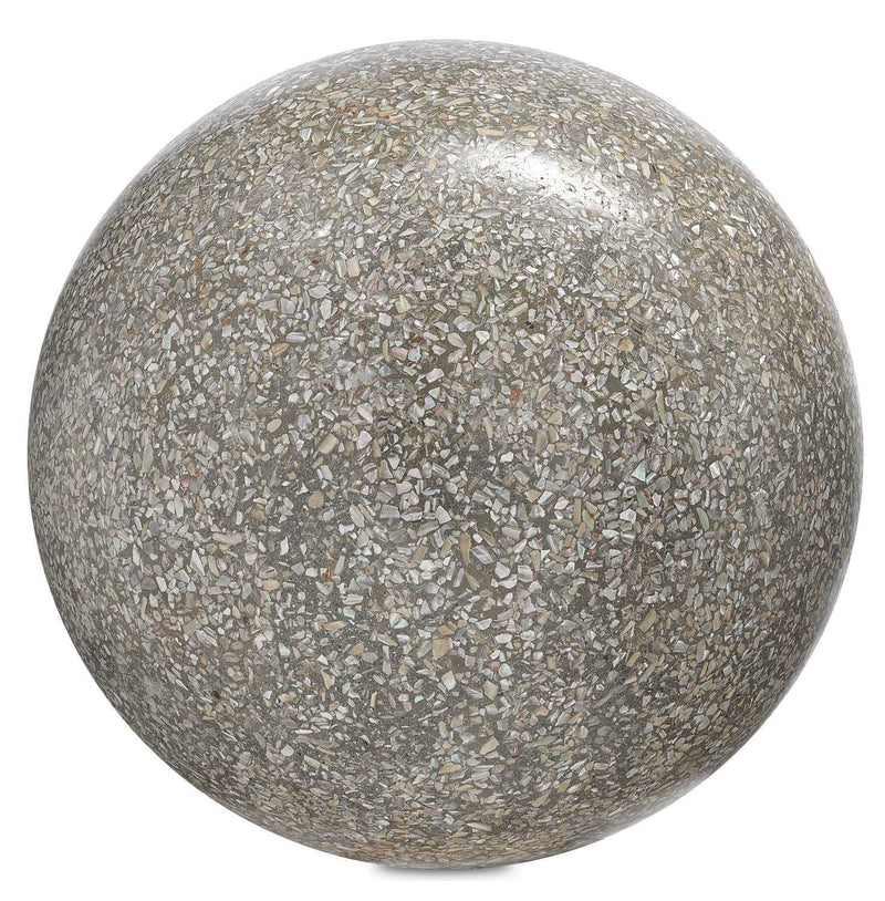 Currey and Company 1200-0049 Concrete Ball, Abalone Finish - LightingWellCo