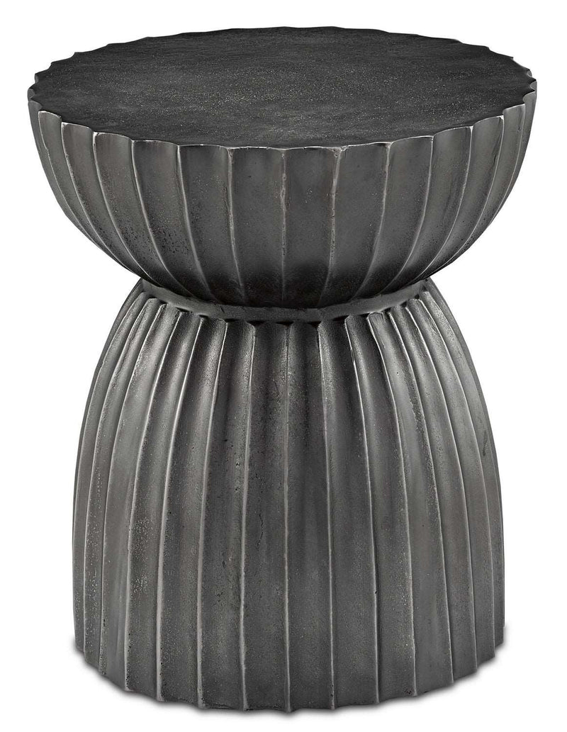 Currey and Company 4000-0076 Table/Stool, Graphite Finish - LightingWellCo