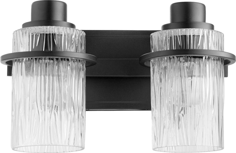 Quorum 527-2-69 Two Light Vanity, Black Finish - LightingWellCo