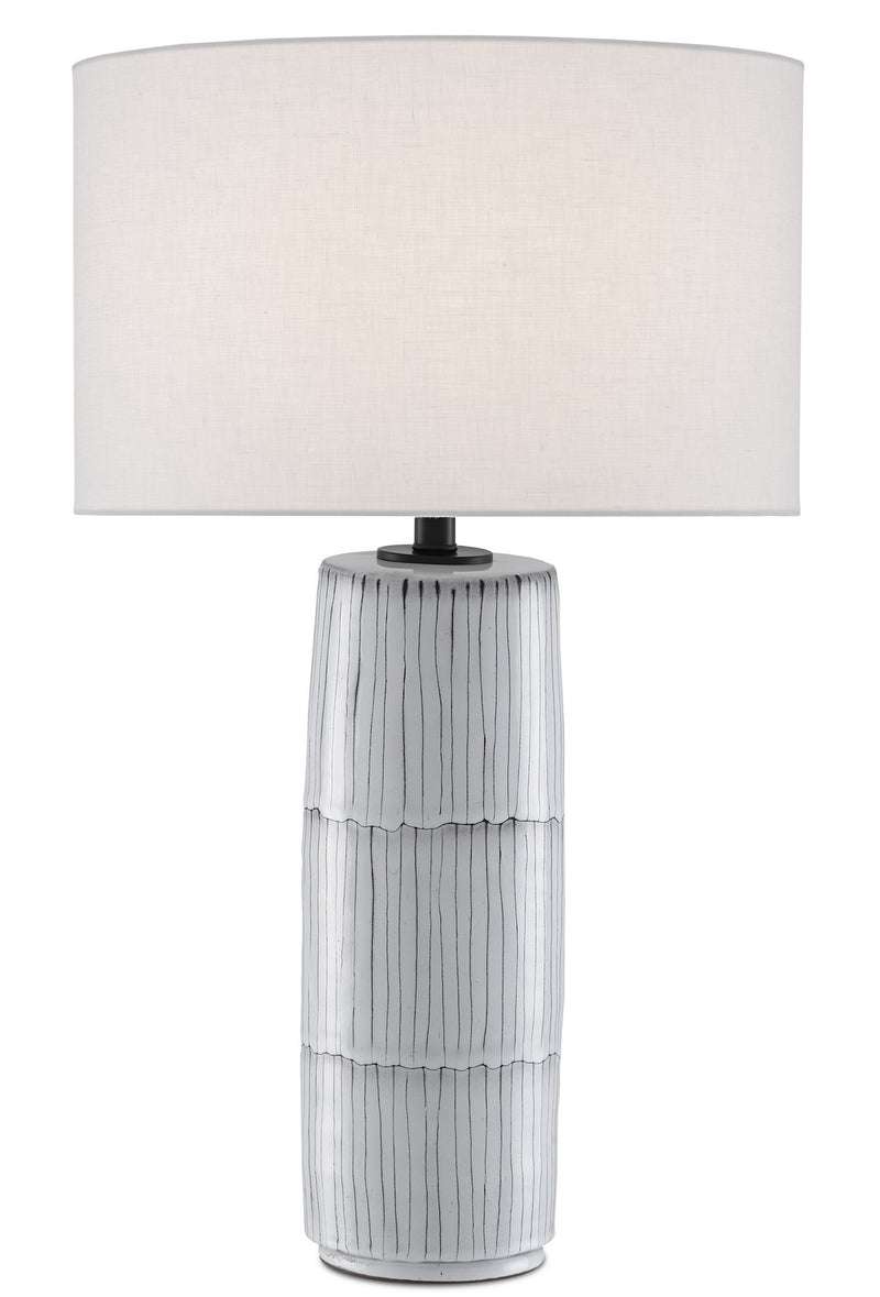 Currey and Company 6000-0445 Table Lamp, Off White/Gray Finish - LightingWellCo