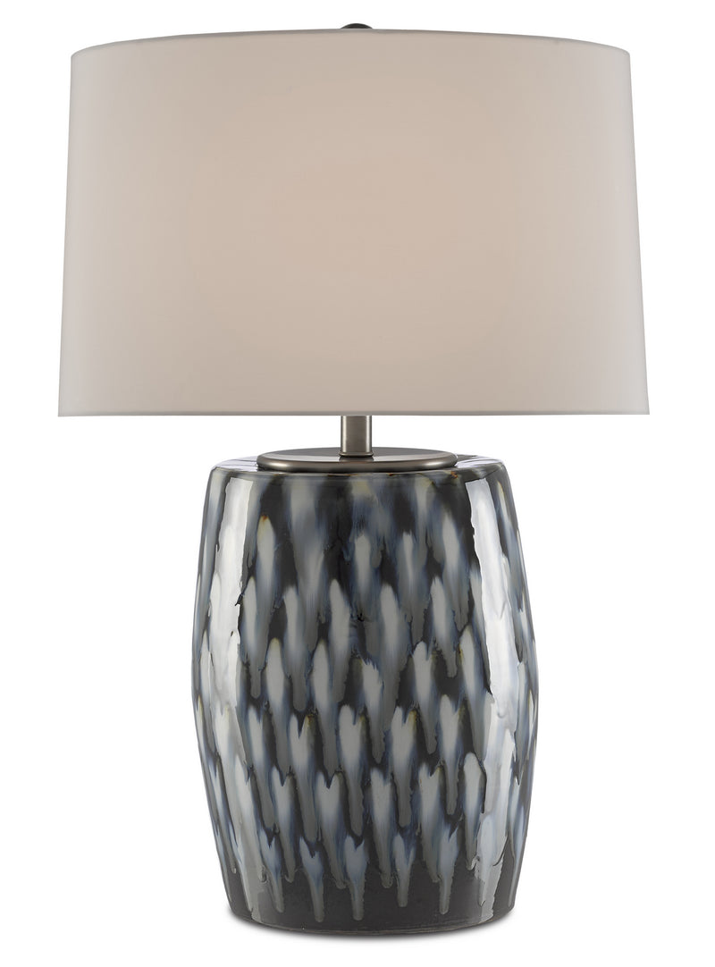 Currey and Company 6000-0456 Table Lamp, Indigo/Cloud Finish - LightingWellCo