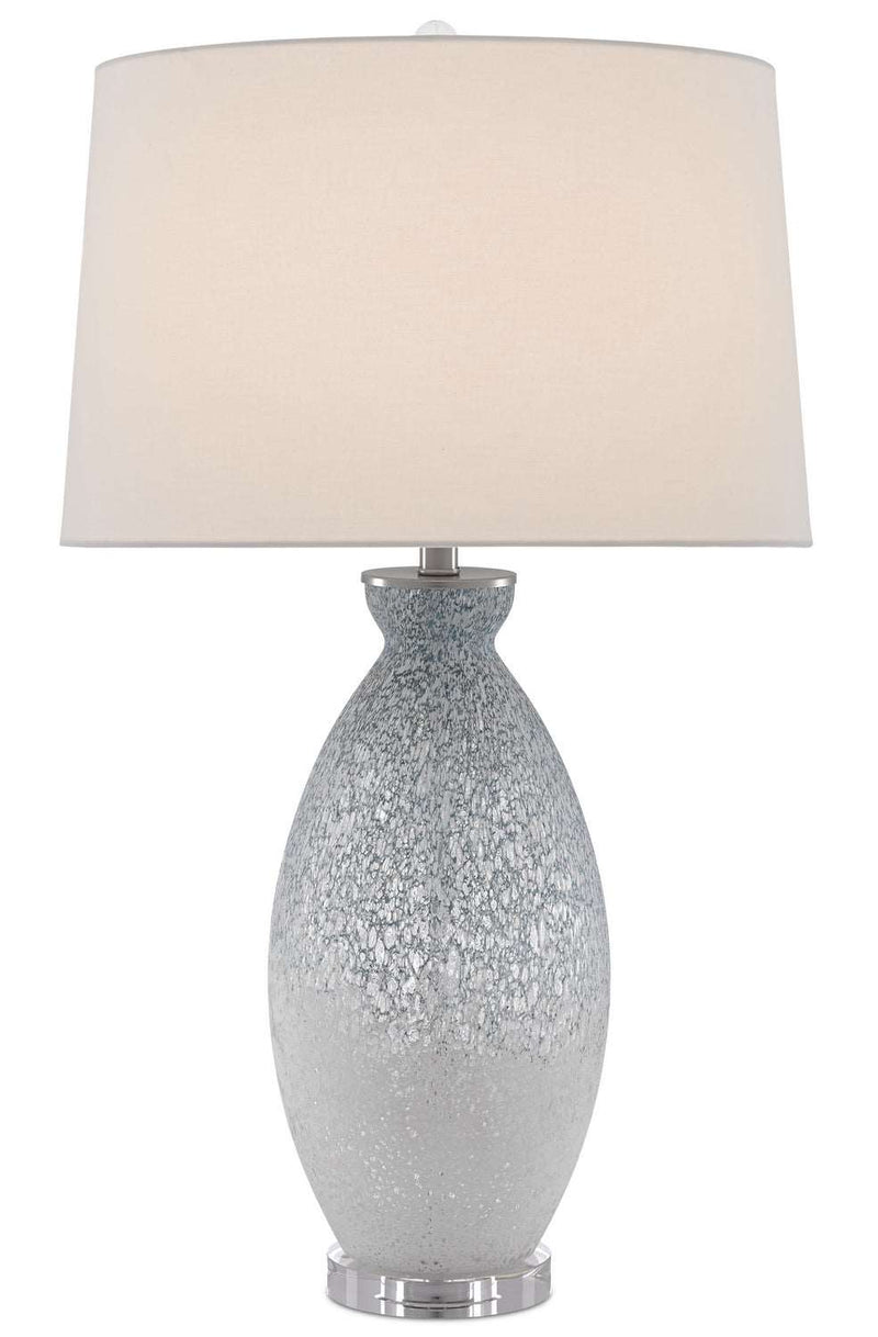 Currey and Company 6000-0467 Table Lamp, Pale Blue/White Finish - LightingWellCo