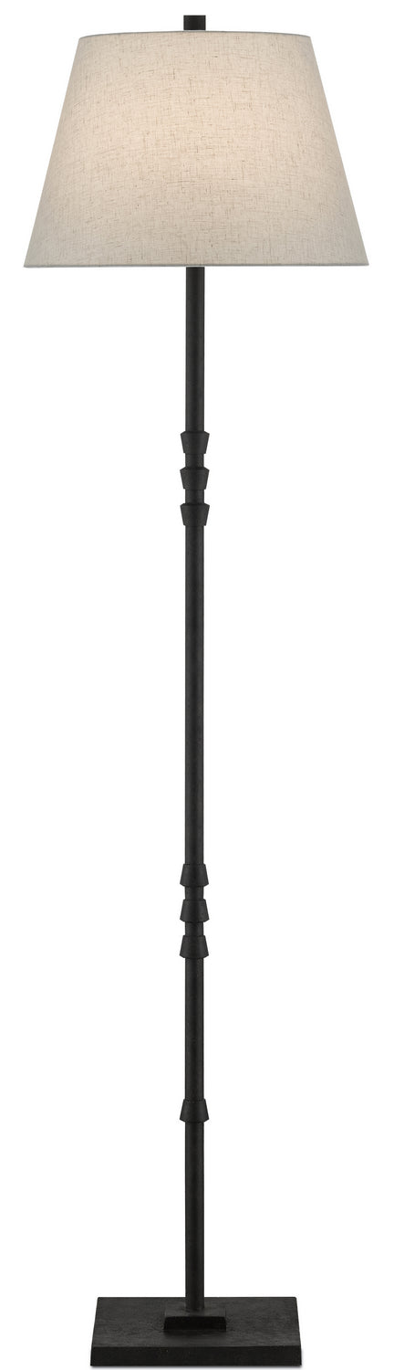 Currey and Company 8000-0049 One Light Floor Lamp, Molé Black Finish - LightingWellCo