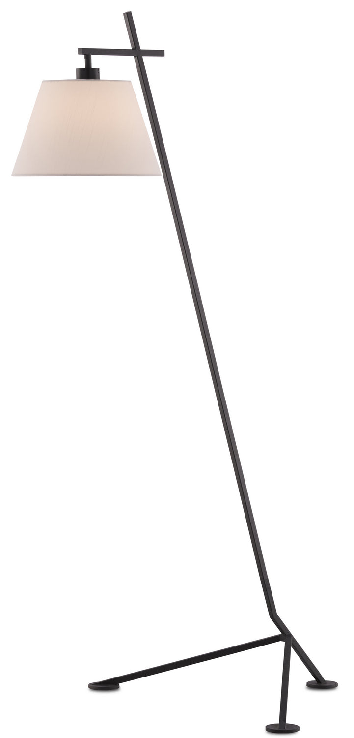 Currey and Company 8000-0066 Floor Lamp, Satin Black Finish - LightingWellCo