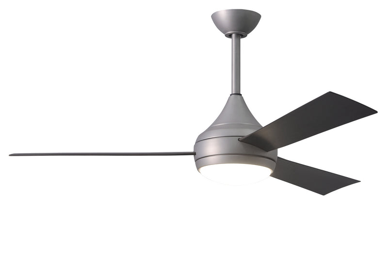 Matthews Fan Company Donaire DA-BS-BB Ceiling Fan, Brushed Stainless Finish - LightingWellCo