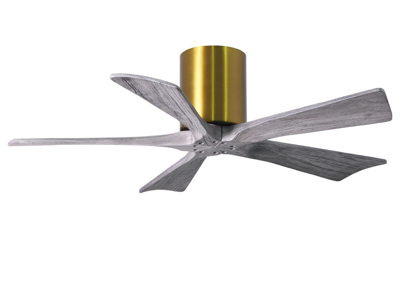 Matthews Fan Company Irene IR5H-BRBR-BW-42 42``Ceiling Fan, Brushed Brass Finish - LightingWellCo