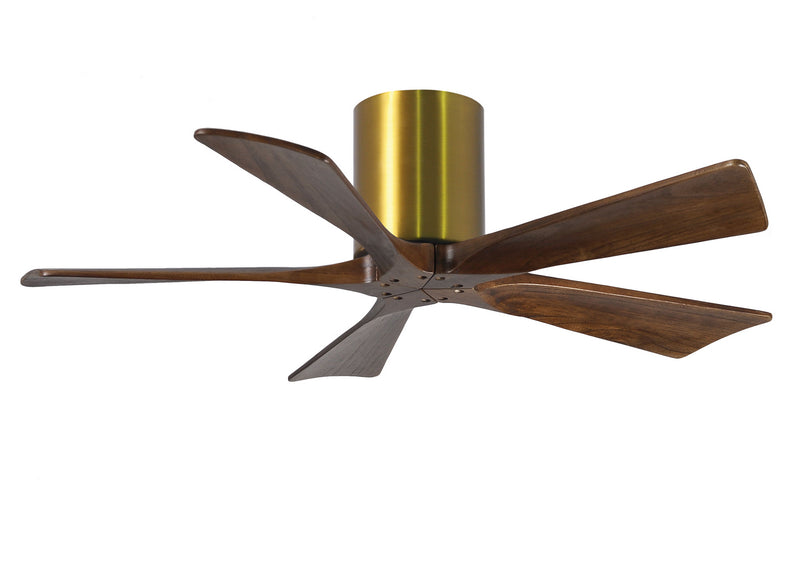 Matthews Fan Company Irene IR5H-BRBR-WA-42 42``Ceiling Fan, Brushed Brass Finish - LightingWellCo