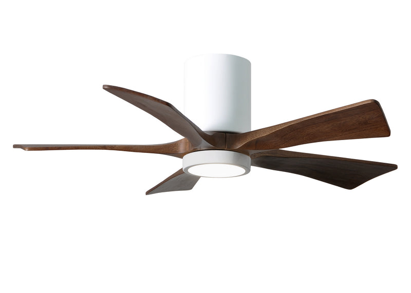 Matthews Fan Company Irene IR5HLK-WH-WA-42 42``Ceiling Fan, Gloss White Finish - LightingWellCo