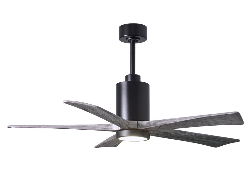 Matthews Fan Company Patricia PA5-BK-BW-52 52``Ceiling Fan, Matte Black Finish - LightingWellCo