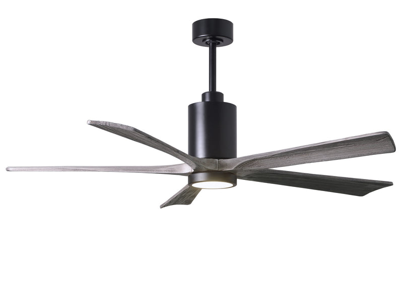 Matthews Fan Company Patricia PA5-BK-BW-60 60``Ceiling Fan, Matte Black Finish - LightingWellCo