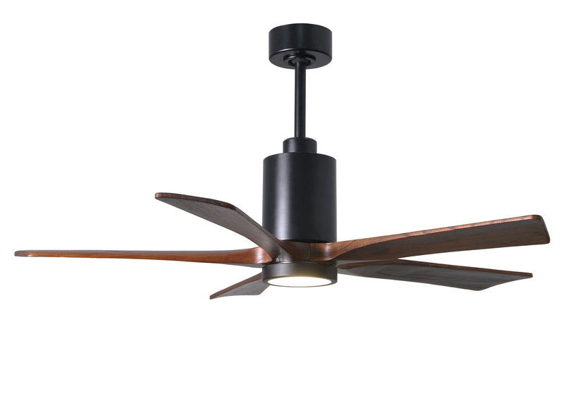 Matthews Fan Company Patricia PA5-BK-WA-52 52``Ceiling Fan, Matte Black Finish - LightingWellCo