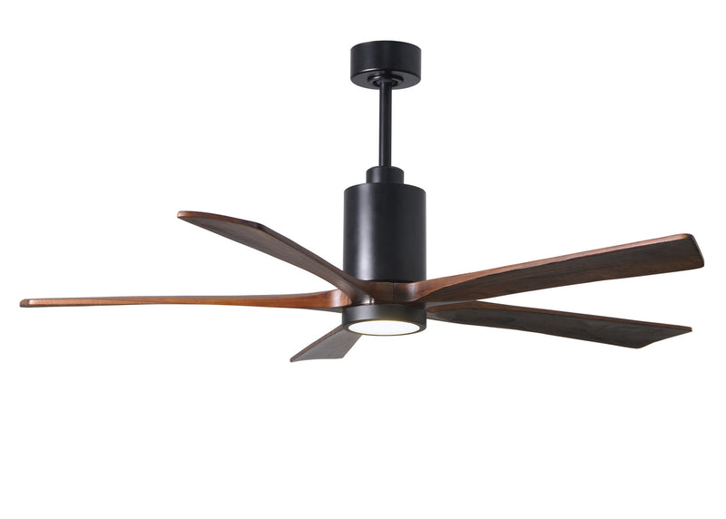 Matthews Fan Company Patricia PA5-BK-WA-60 60``Ceiling Fan, Matte Black Finish - LightingWellCo