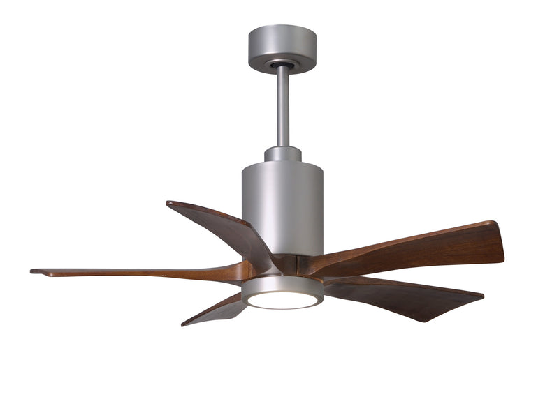 Matthews Fan Company Patricia PA5-BN-WA-42 42``Ceiling Fan, Brushed Nickel Finish - LightingWellCo