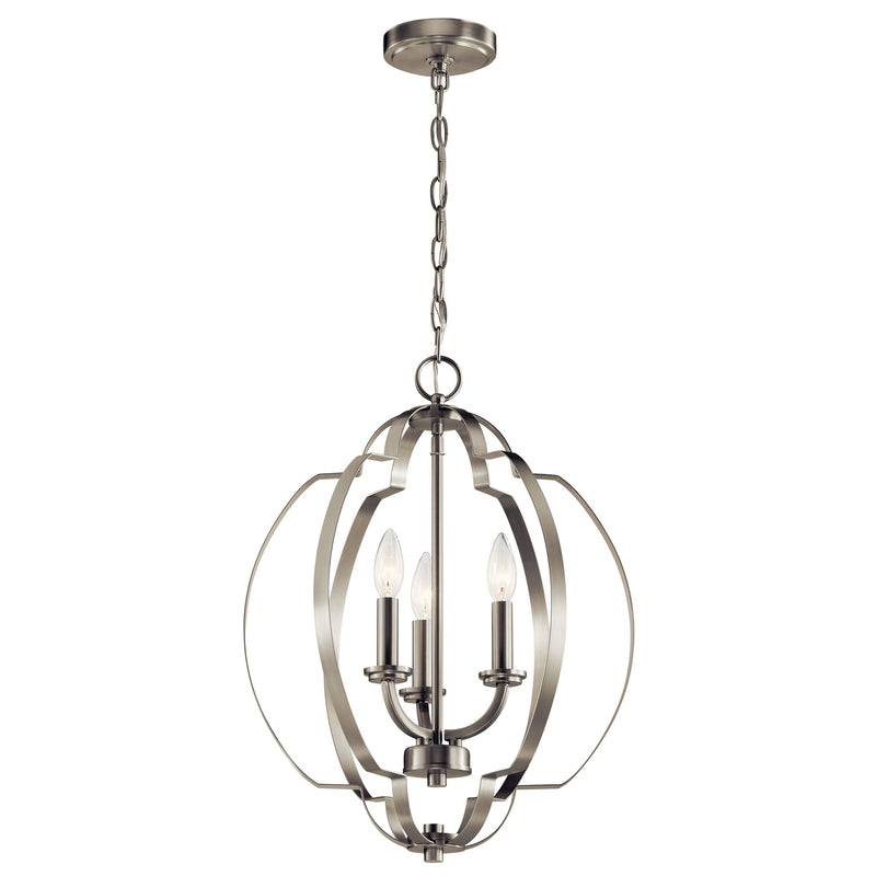 Kichler 42140NI Three Light Pendant, Brushed Nickel Finish - LightingWellCo