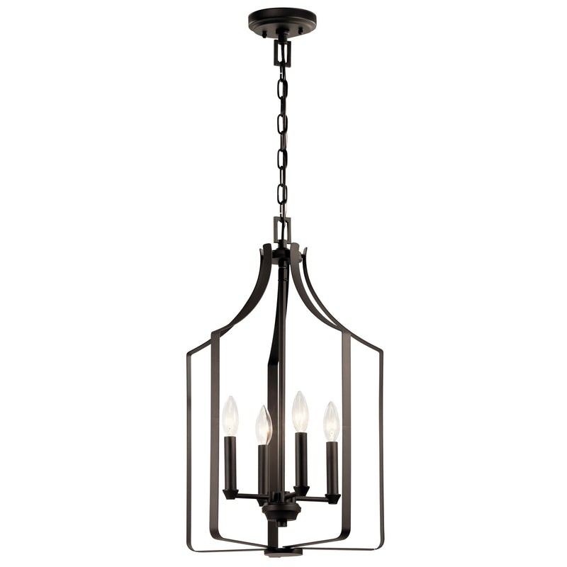 Kichler 42496OZ Four Light Mini Chandelier, Olde Bronze Finish - LightingWellCo