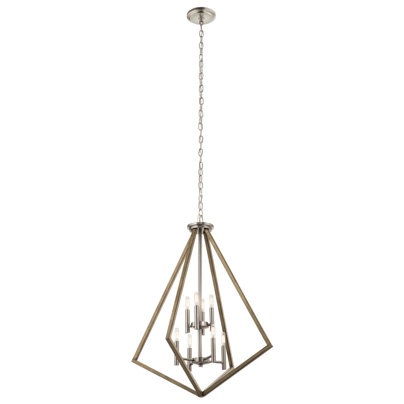 Kichler 43036DAG Eight Light Chandelier, Distressed Antique Gray Finish - LightingWellCo