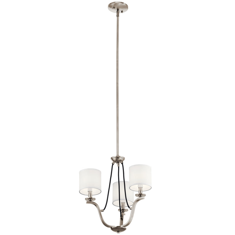 Kichler 43531CLP Three Light Mini Chandelier, Classic Pewter Finish - LightingWellCo