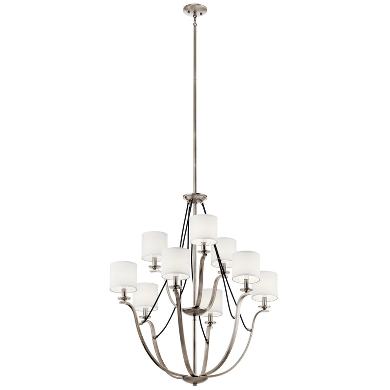 Kichler 43534CLP Nine Light Chandelier, Classic Pewter Finish - LightingWellCo