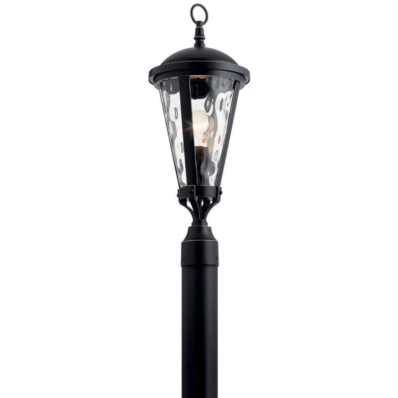 Kichler 49237BSL One Light Outdoor Post Mount, Black With Silver Highlights Finish - LightingWellCo