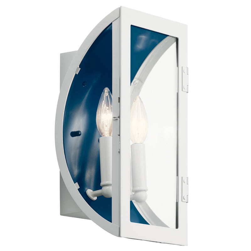 Kichler 49286WH Two Light Outdoor Wall Mount, White Finish - LightingWellCo