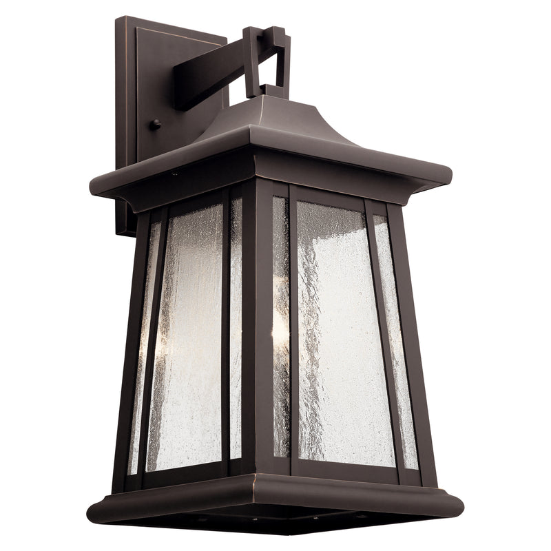 Kichler 49910RZ One Light Outdoor Wall Mount, Rubbed Bronze Finish - LightingWellCo