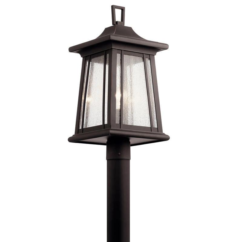 Kichler 49911RZ One Light Outdoor Post Mount, Rubbed Bronze Finish - LightingWellCo