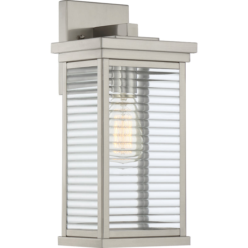 Quoizel GAR8407SS One Light Outdoor Wall Lantern, Stainless Steel Finish - LightingWellCo