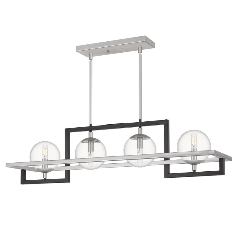 Quoizel KAN440EK Four Light Island Chandelier, Earth Black Finish - LightingWellCo