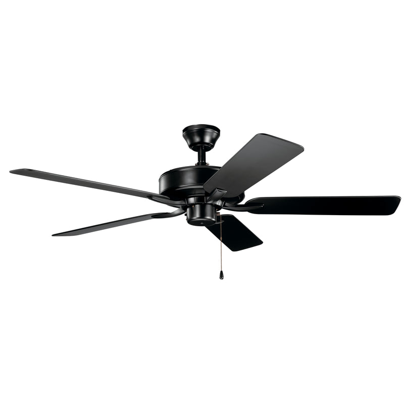 Kichler 330015SBK 52``Ceiling Fan, Satin Black Finish - LightingWellCo