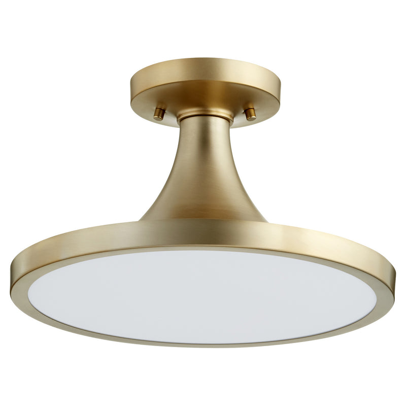 Quorum 3001-15-80 One Light Ceiling Mount, Aged Brass Finish - LightingWellCo