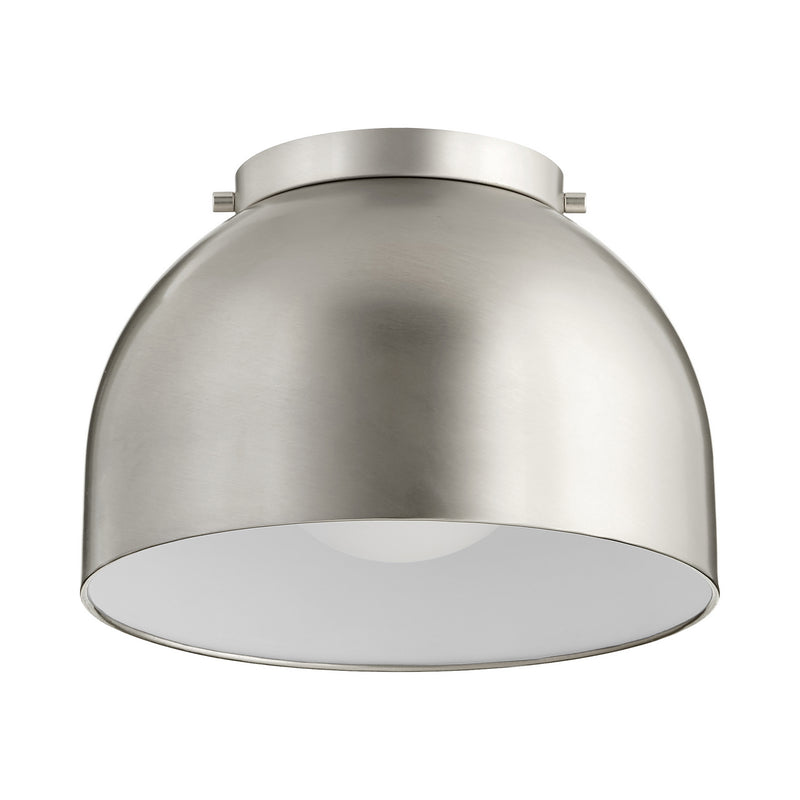 Quorum 3004-11-65 One Light Ceiling Mount, Satin Nickel Finish - LightingWellCo